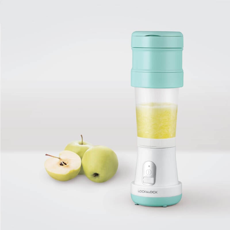 M&aacute;y Xay Sinh Tố C&oacute; Thể Gập Lại USB LocknLock, 500ML, DC7.4V, 2000mah, 70W - 2 M&agrave;u (Xanh Mint, Hồng) - EJM221 image number null